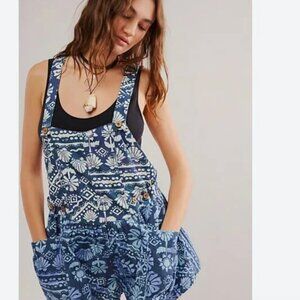 FREE PEOPLE Palm Bay Printed Shortalls